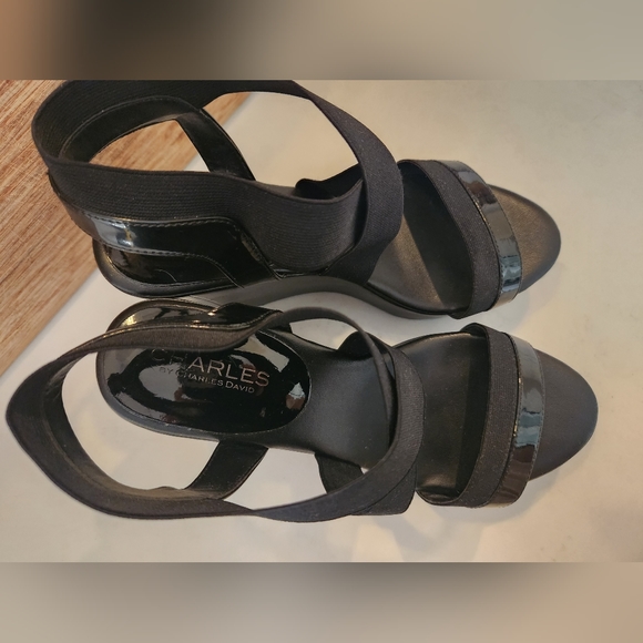 Black platform wedge sandals - Picture 5 of 5